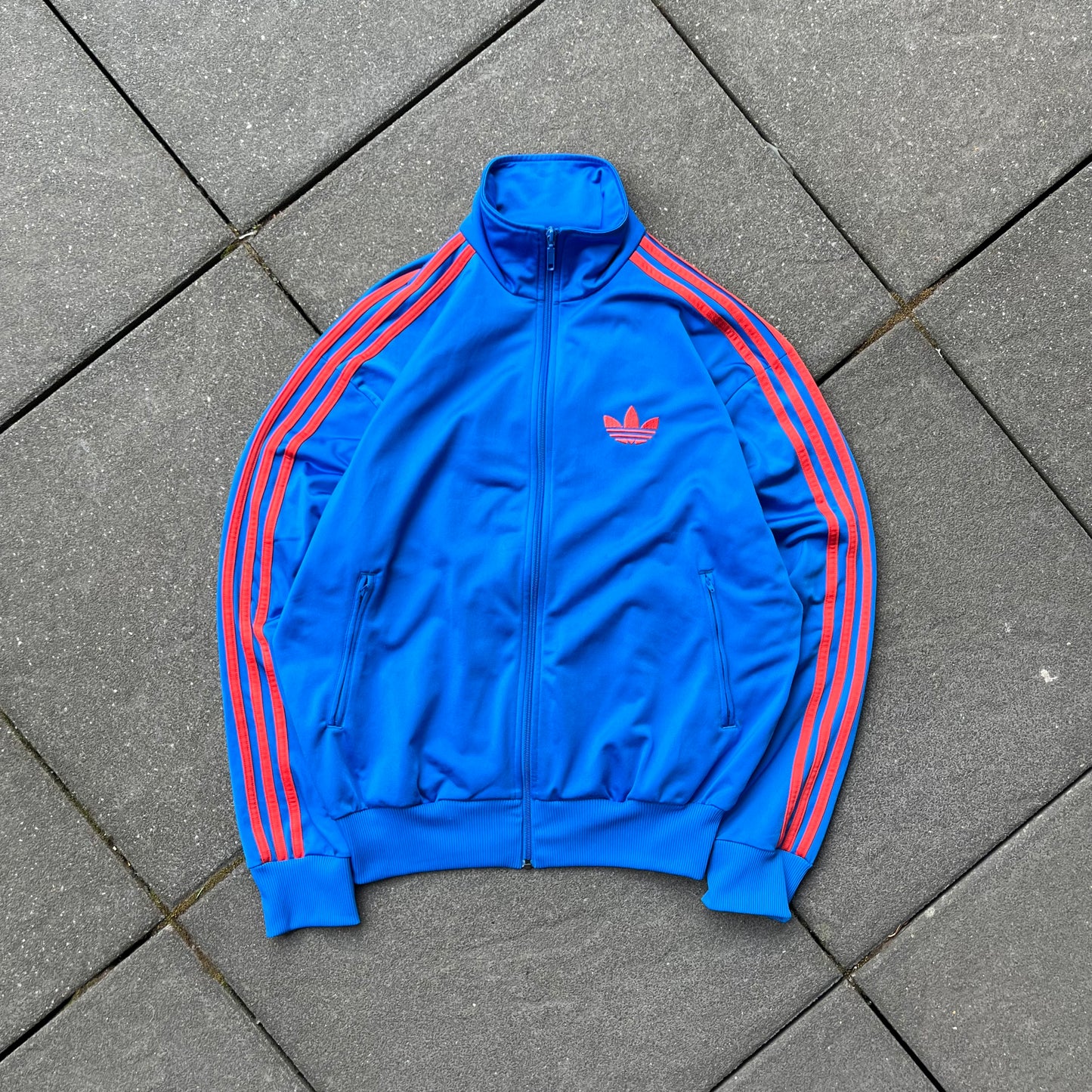 2010 Blue Red Adidas Firebird Track Jacket - M