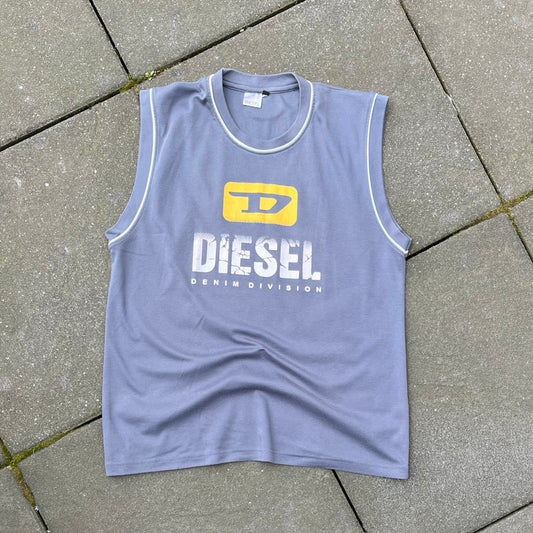 Vintage Grey Diesel Tank Top - L