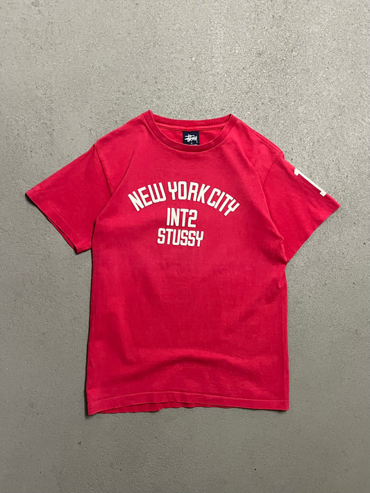 Vintage 90s Red Stüssy Tee Made in USA - S (W)