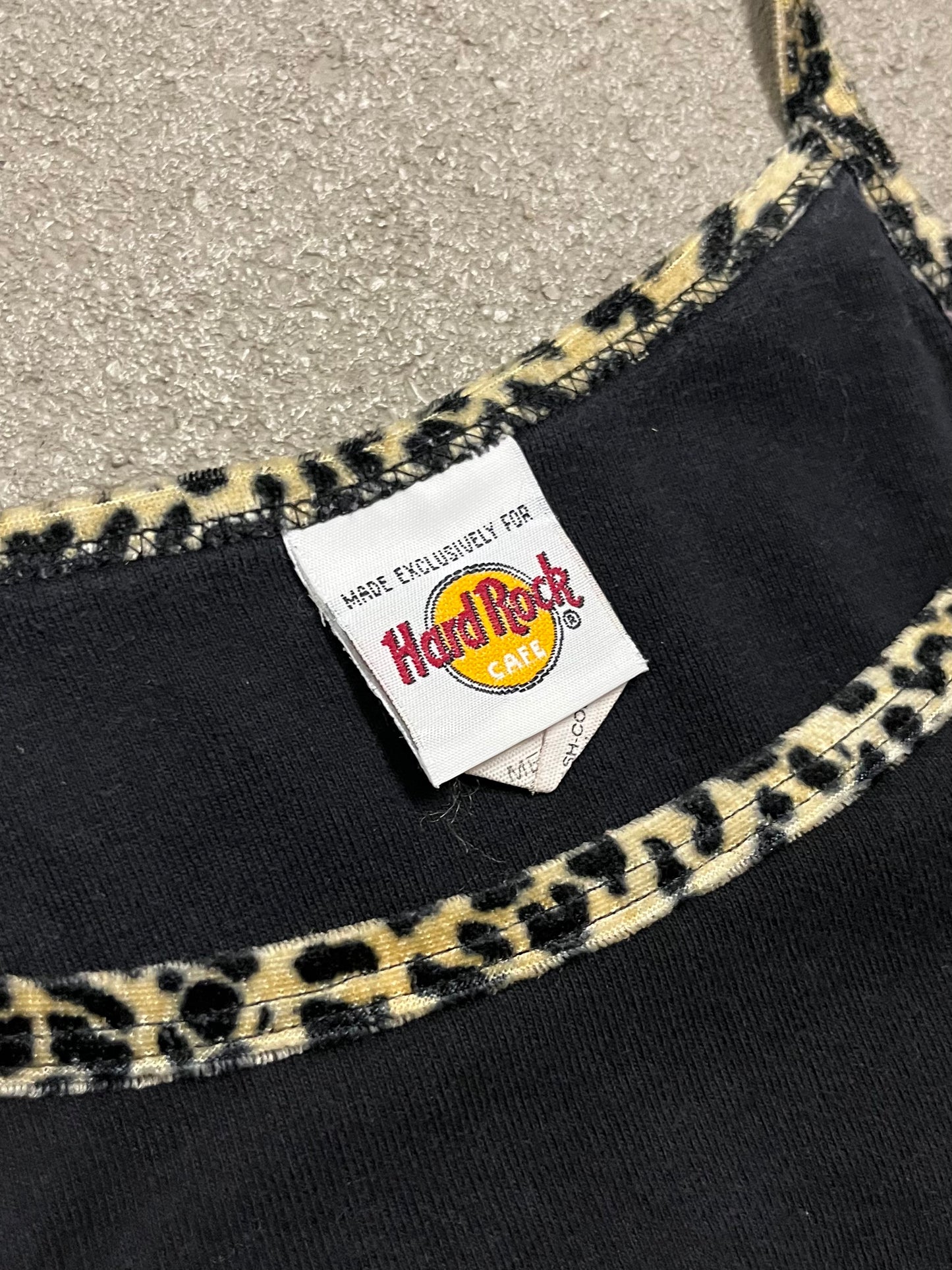 Vintage 90s Black Leo Hard Rock Cafe San Jose Top Made in USA - S (W)