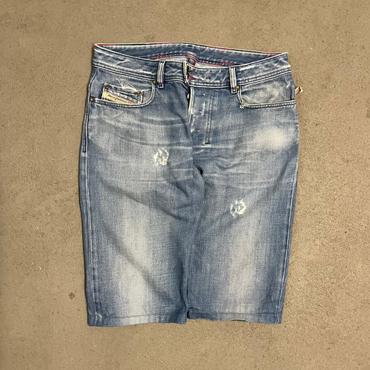 Vintage Blue Diesel Jeans Shorts - 32