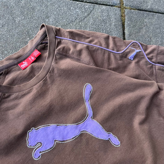 Vintage Brown Puma Tee - L (W)