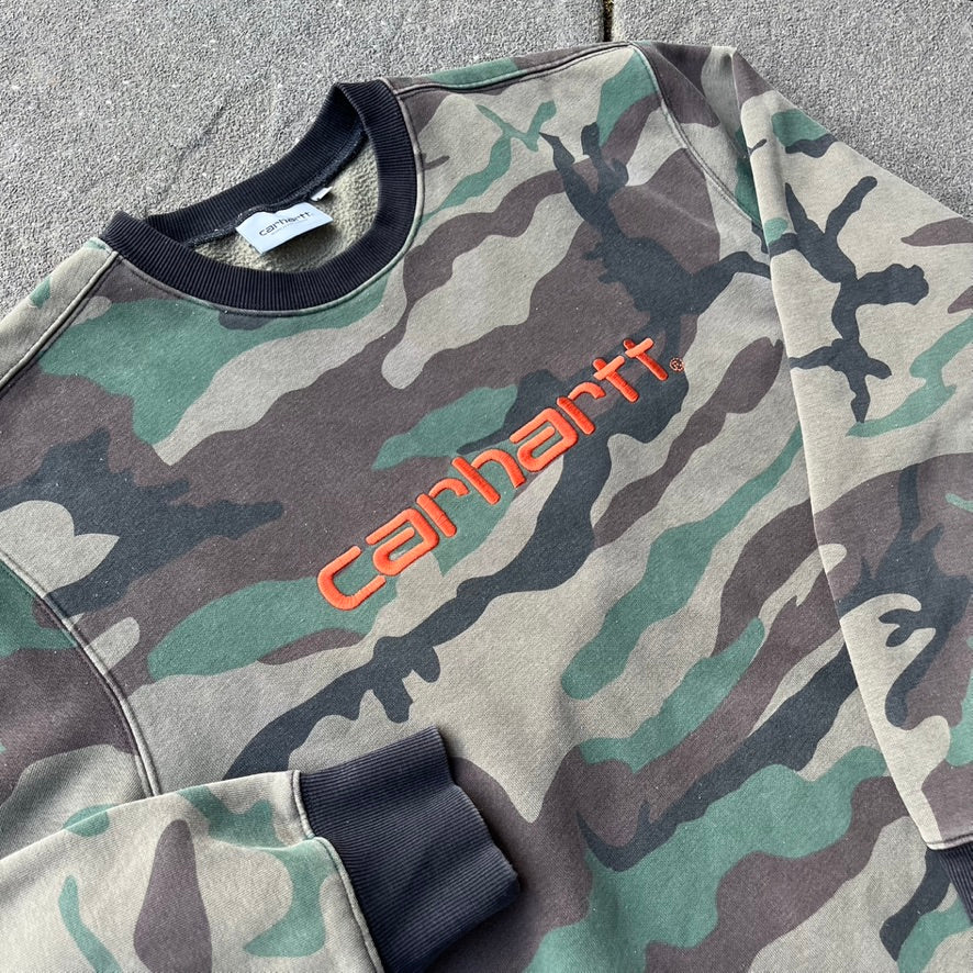 Green Camo Carhartt Sweater - L