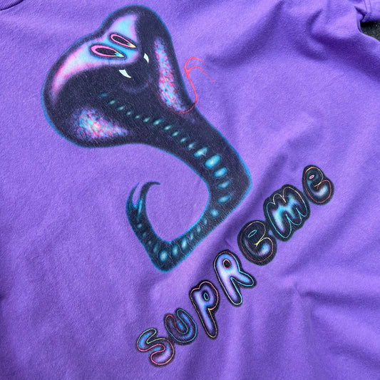 Purple Supreme Snake Tee - L