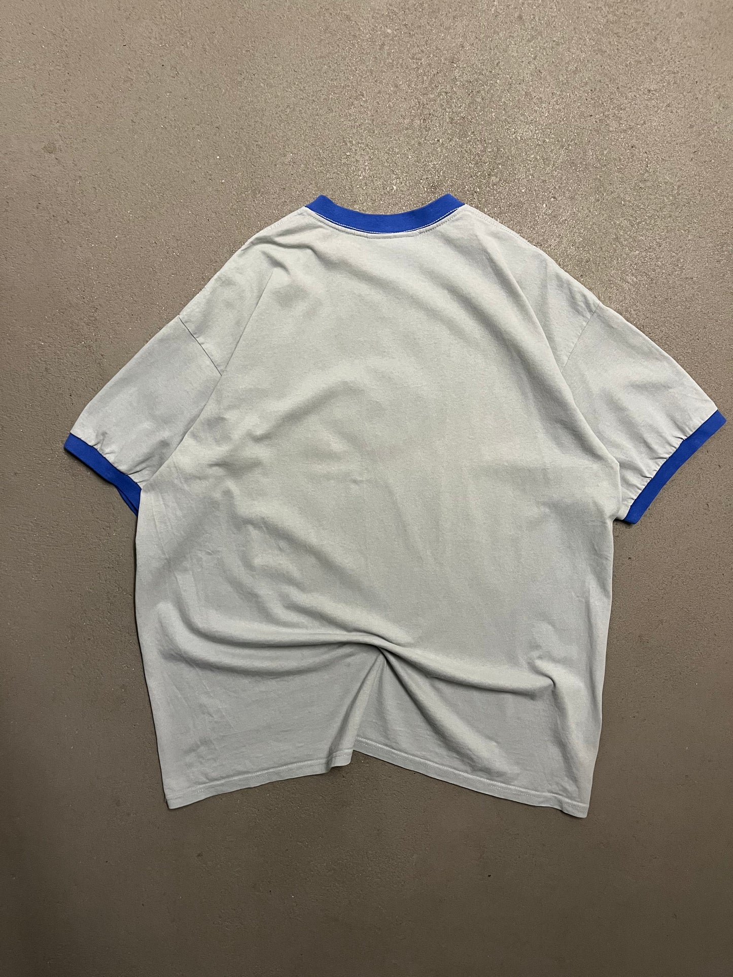 Vintage 90s Grey Blue Nike Mets Ringer Tee - XL