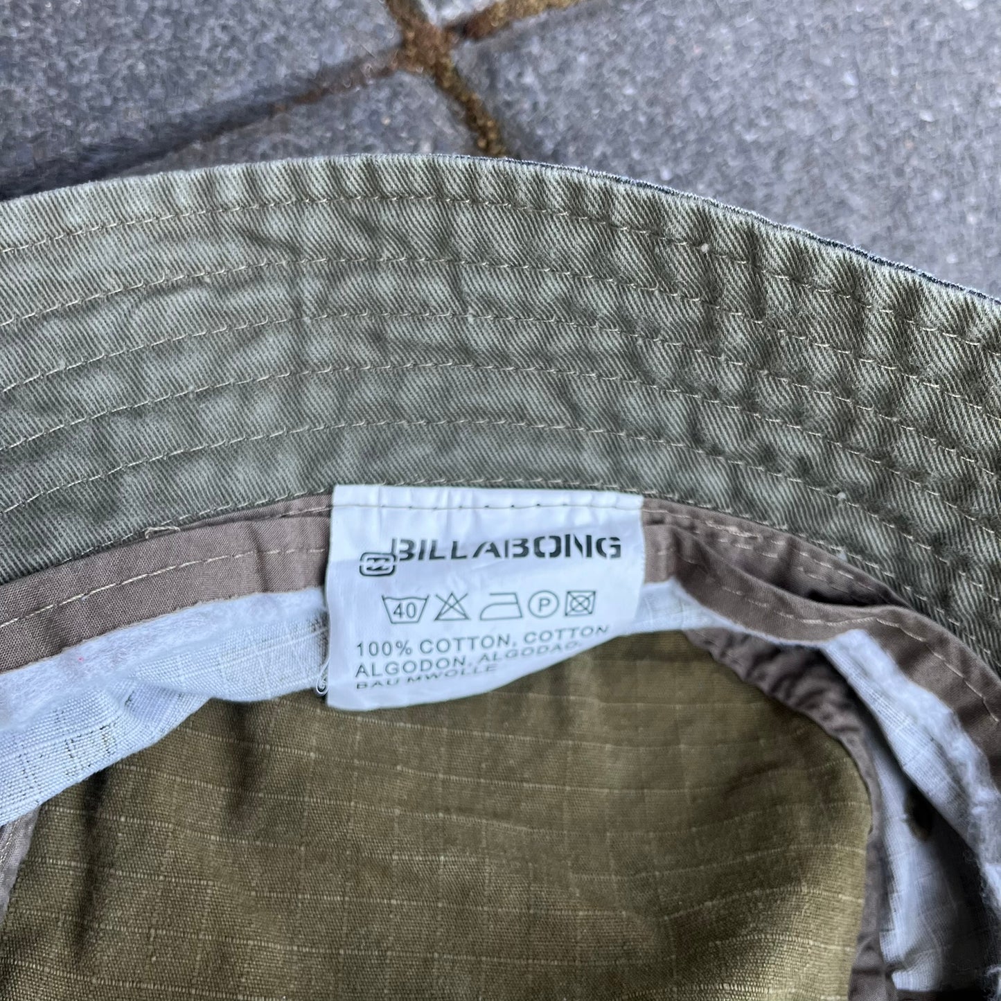 Vintage Y2K Green Camo Billabong Bucket Hat