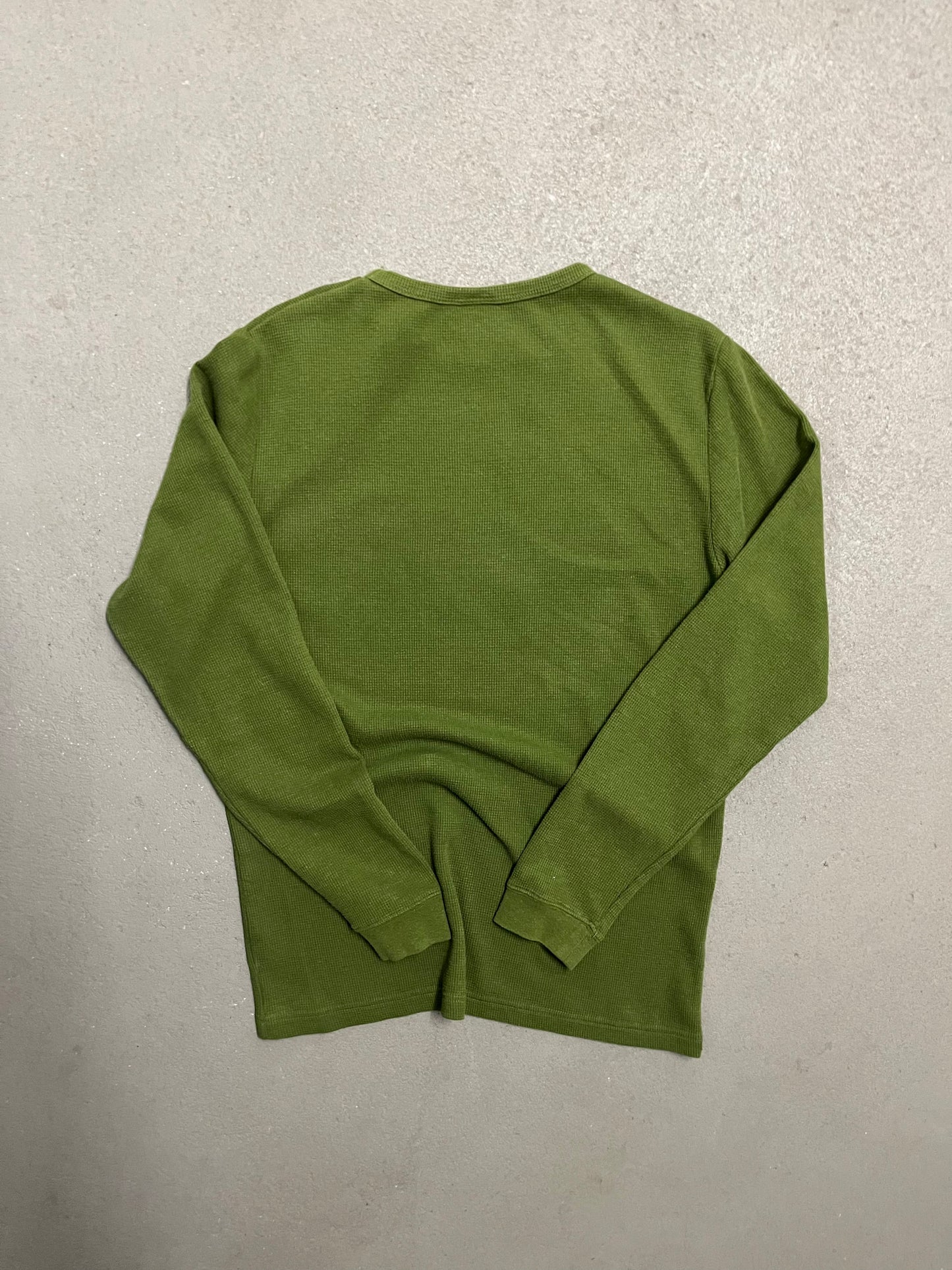 Vintage Y2K Green DC Wafffle Longsleeve - L