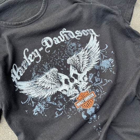 Vintage Black Harley Tee - L (W)