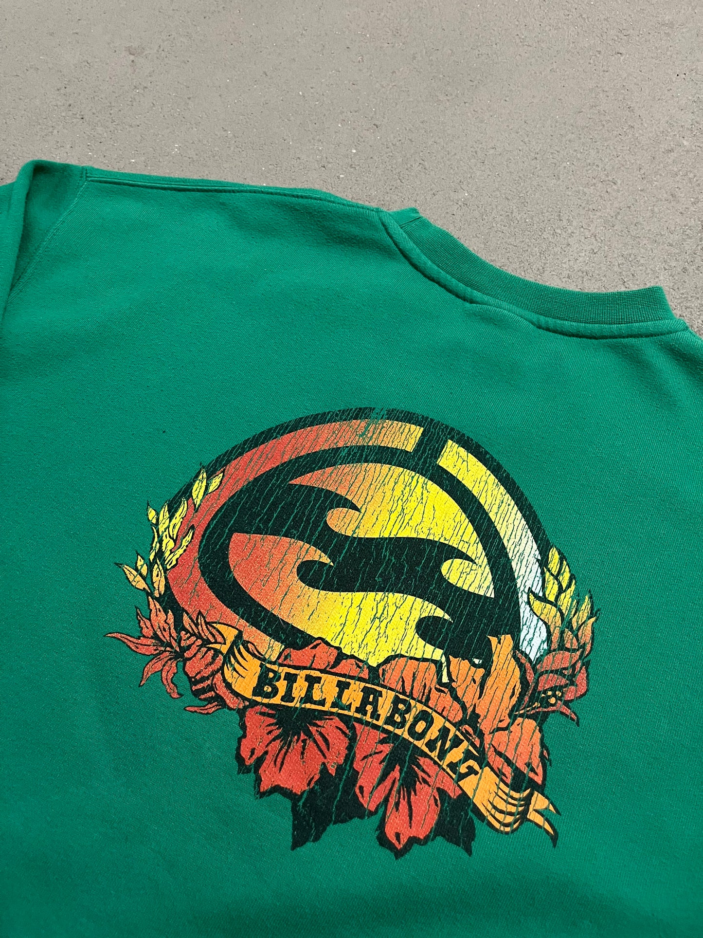 Vintage Y2K Green Billabong Sweater - L