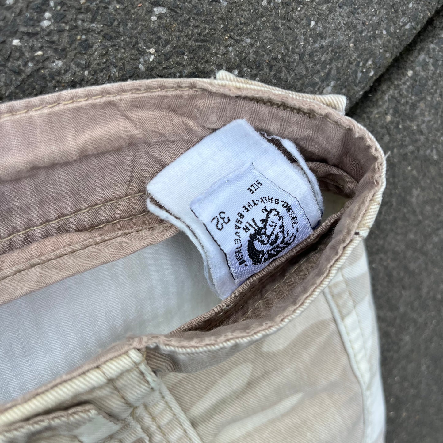 Vintage Sand Camo Diesel Cargo Shorts - 32