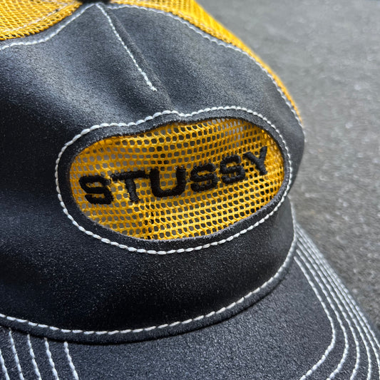 Blue Yellow Stüssy Trucker Cap
