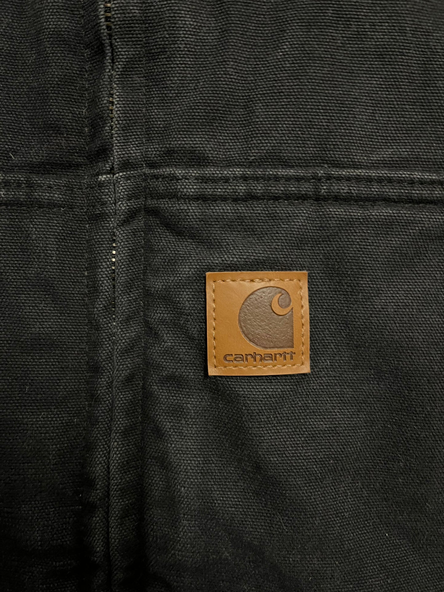 Vintage Black Faded Carhartt Vest - XL
