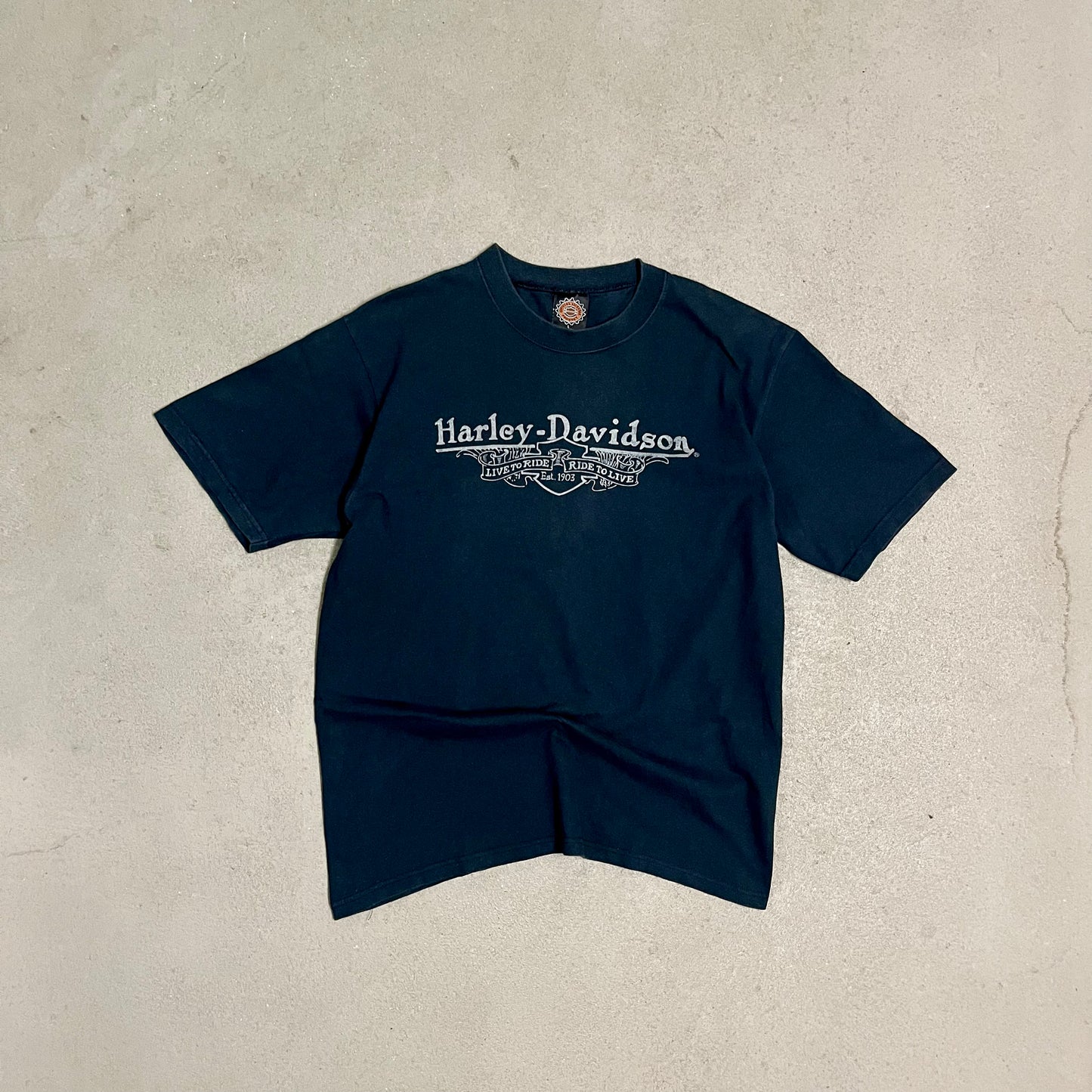 Vintage Black Harley Davidson Tee - L