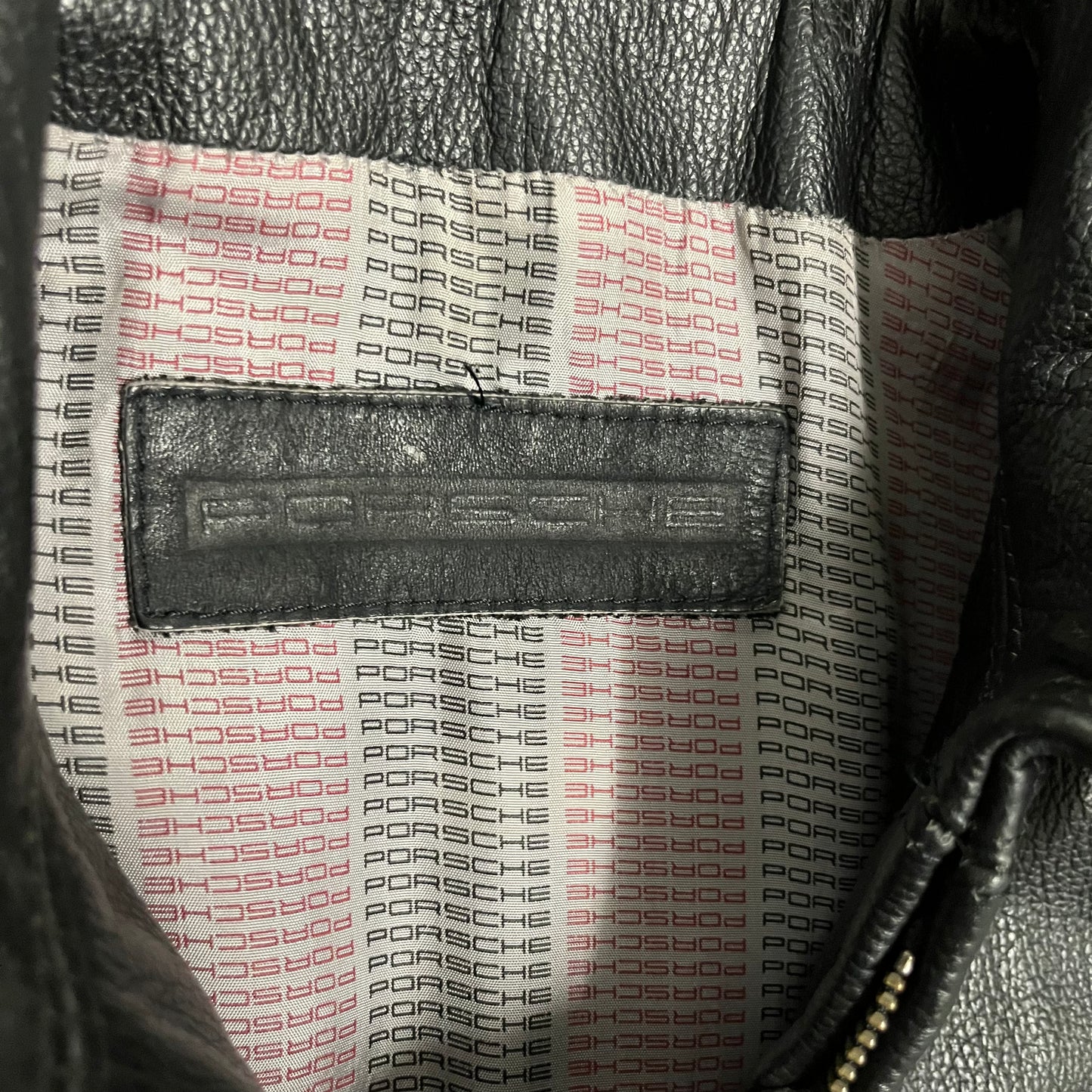 Vintage Black Porsche Leather Jacket - M