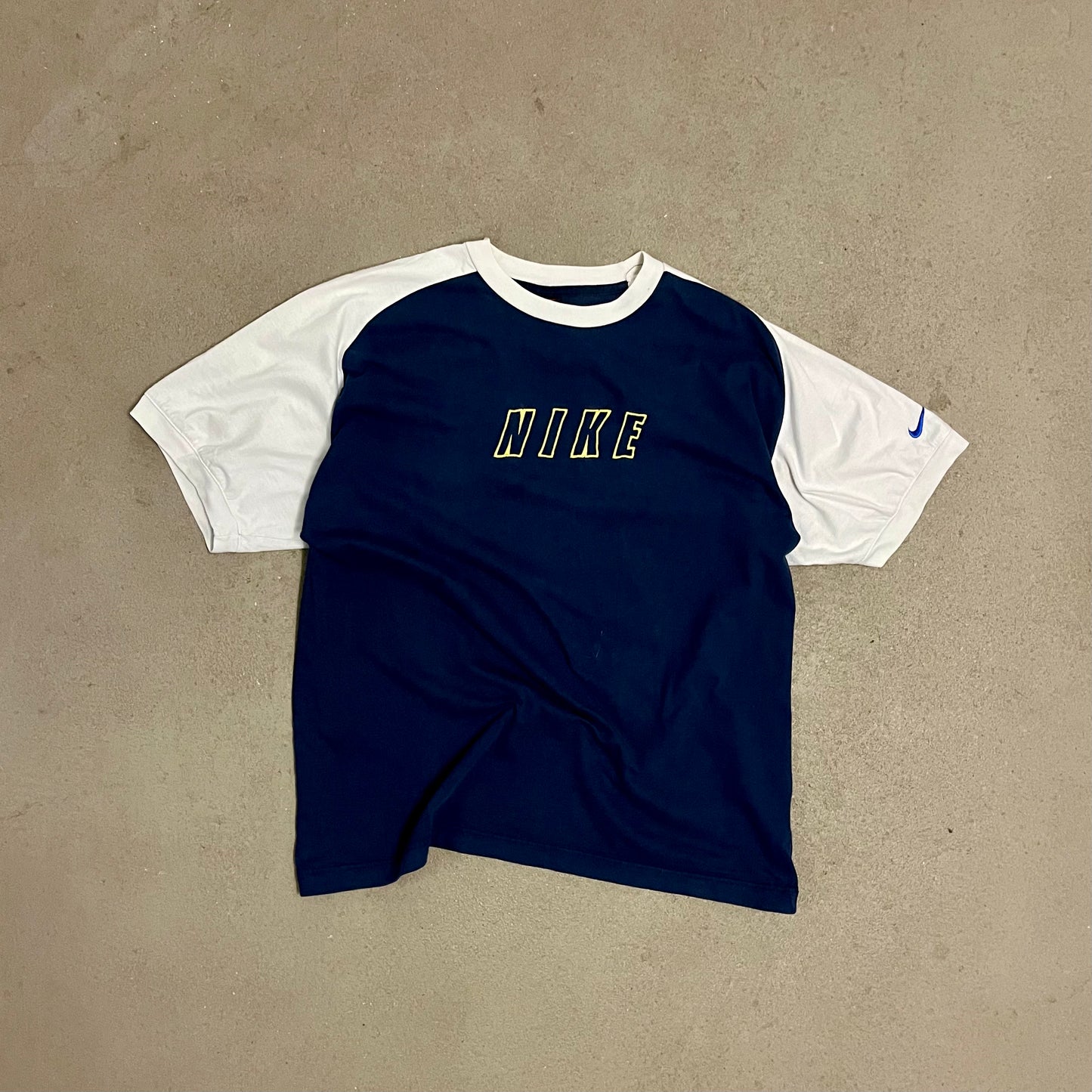 Vintage Blue White Nike Tee - L