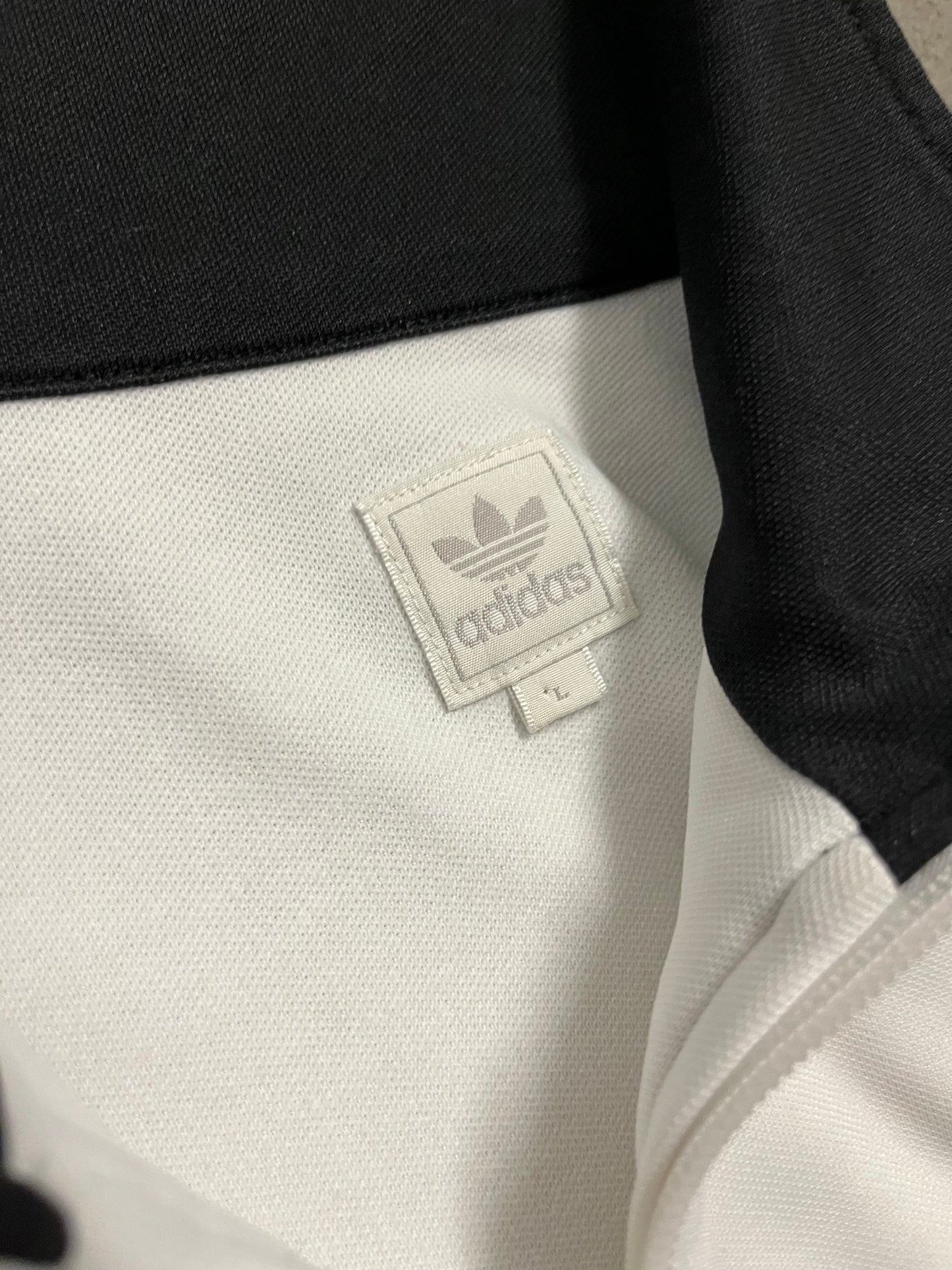 Vintage 2005 White Black Adidas Beckenbauer Track Jacket - L