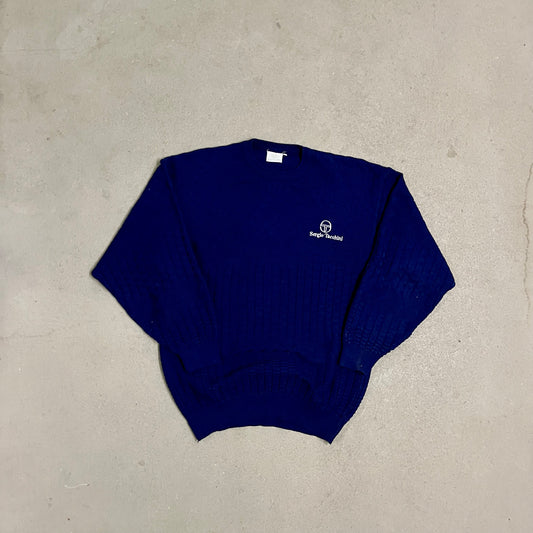 Vintage Blue Sergio Tacchini Knit Sweater - M