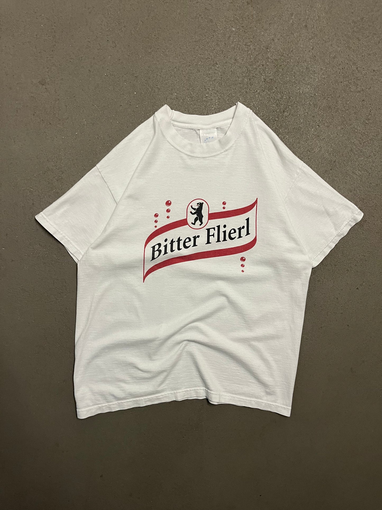 Vintage White Screen Stars Bitter Flierl Tee - L