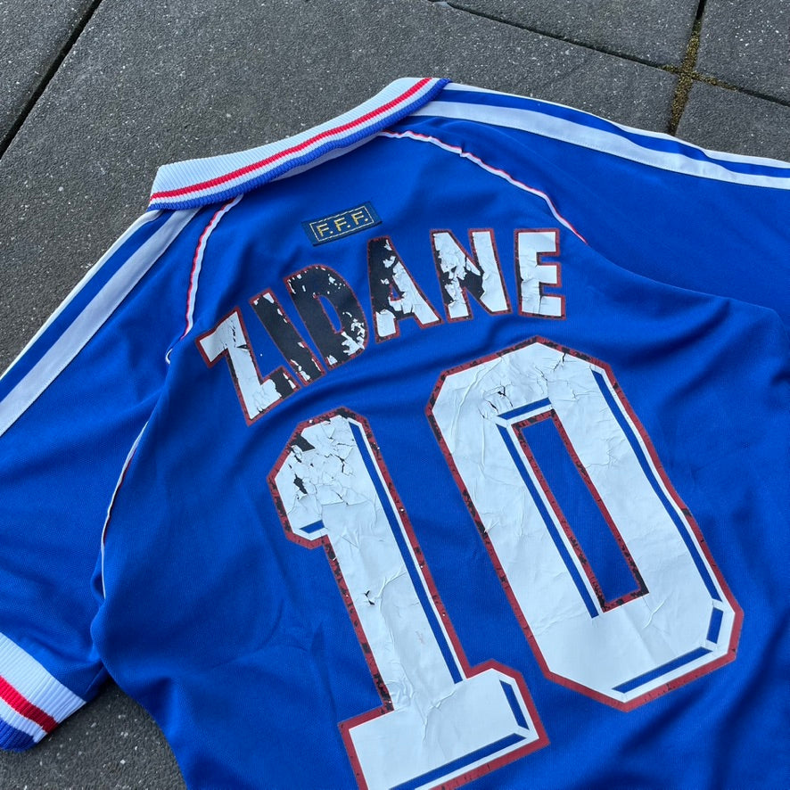 Vintage 1995 Blue Adidas Zidane Kit - L