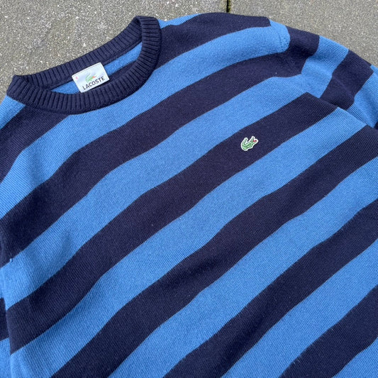 Vintage Blue Lacoste Knit Sweater - M