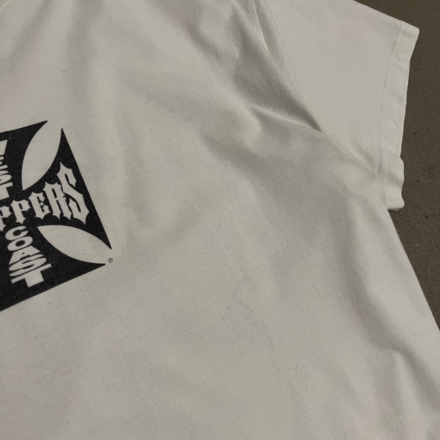 Vintage White West Coast Choppers Tee - L