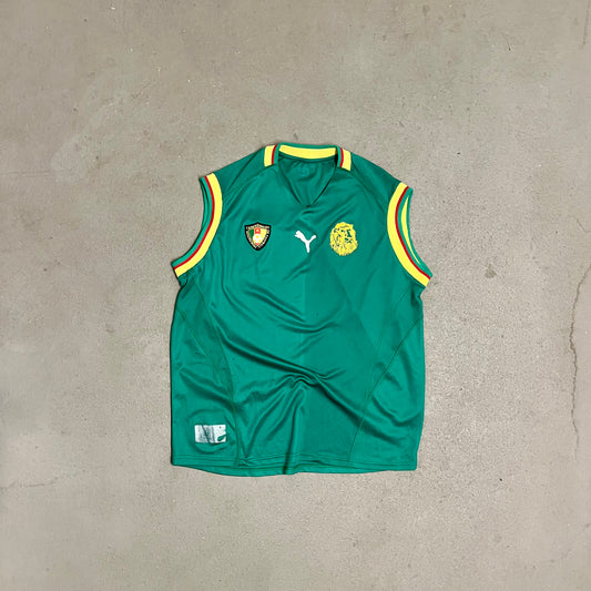 Vintage 2002 Green Puma Cameroon Sleeveless Kit - L