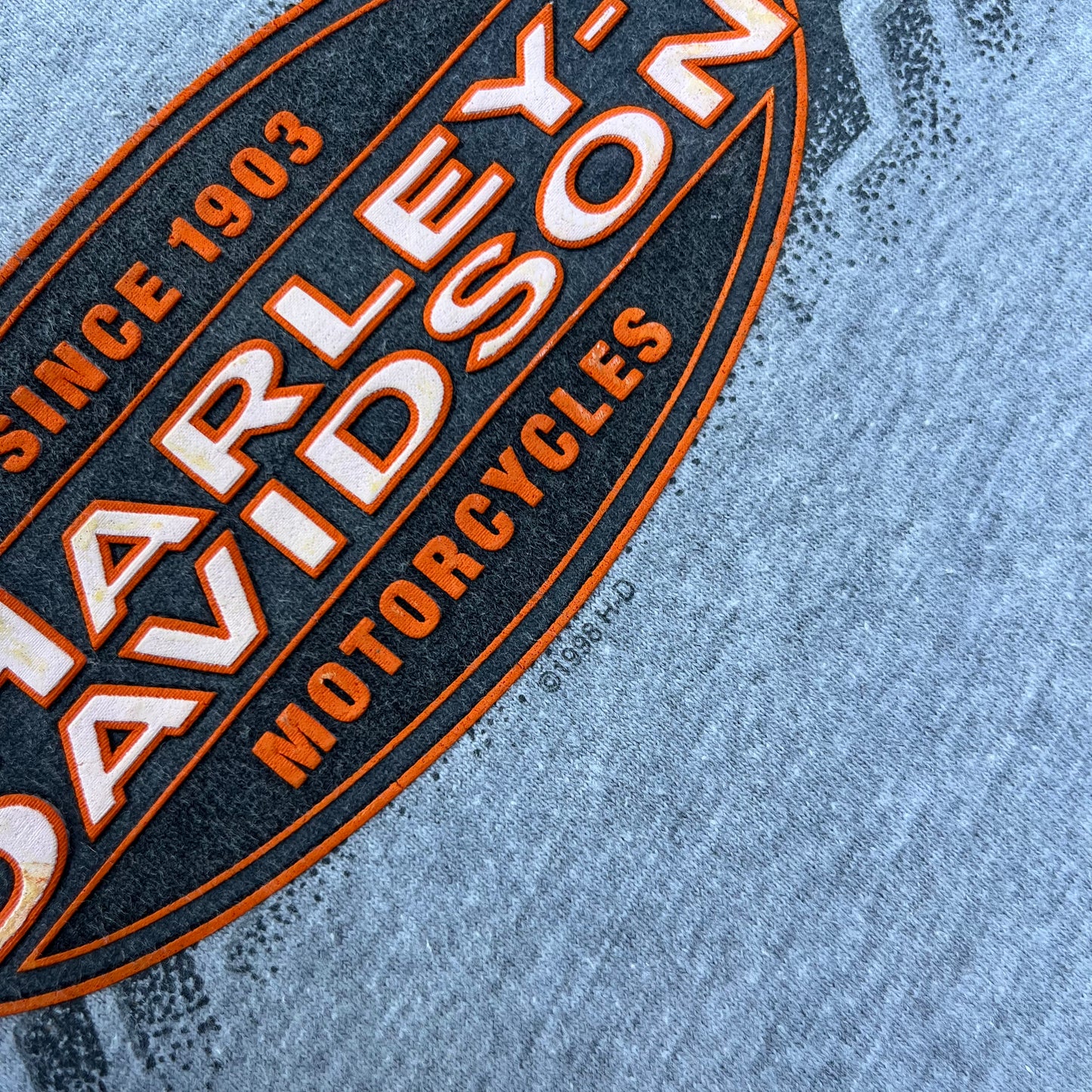 Vintage 1998 Grey Harley Davidson Tee - L