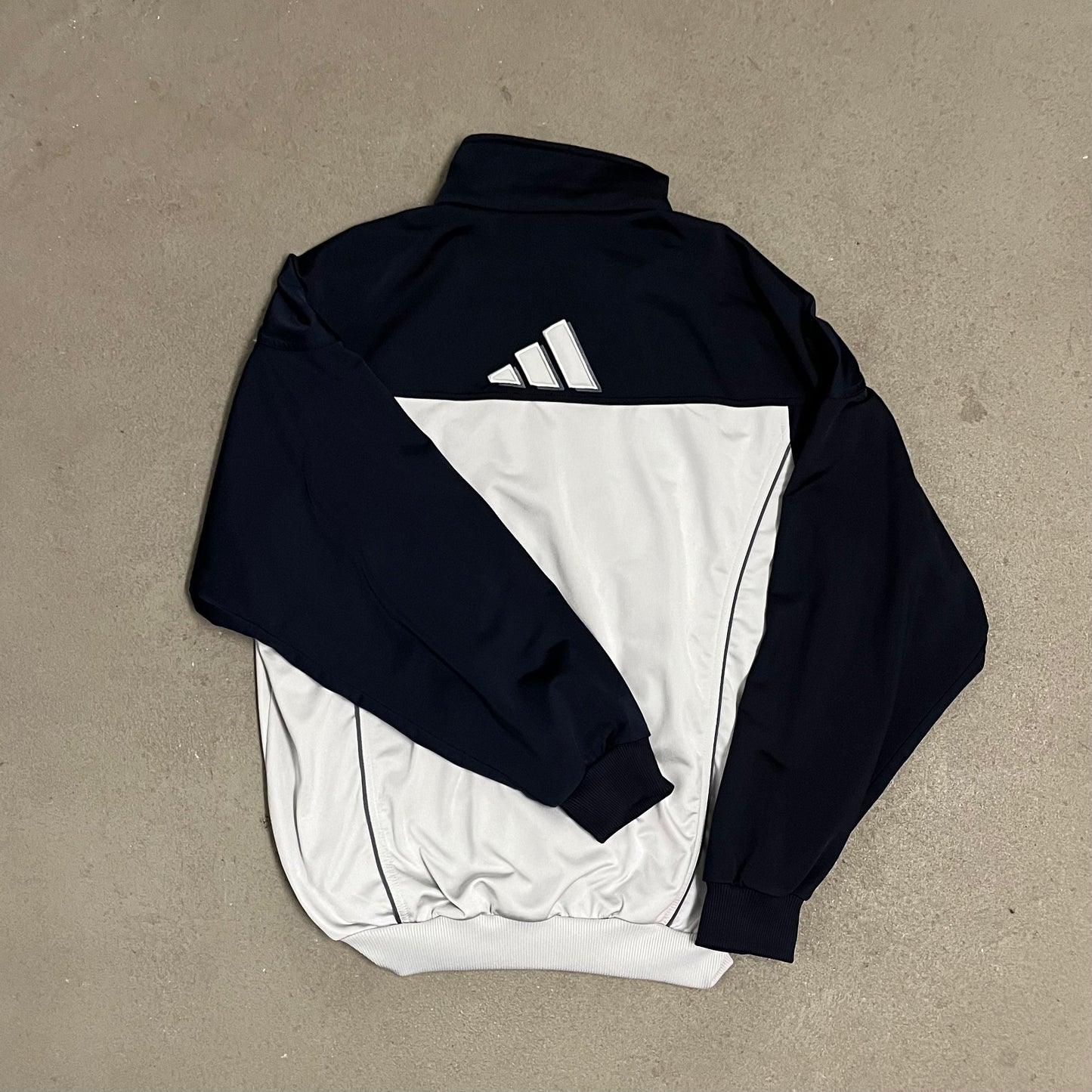 Vintage 2002 Silver Blue Adidas Track Jacket - L