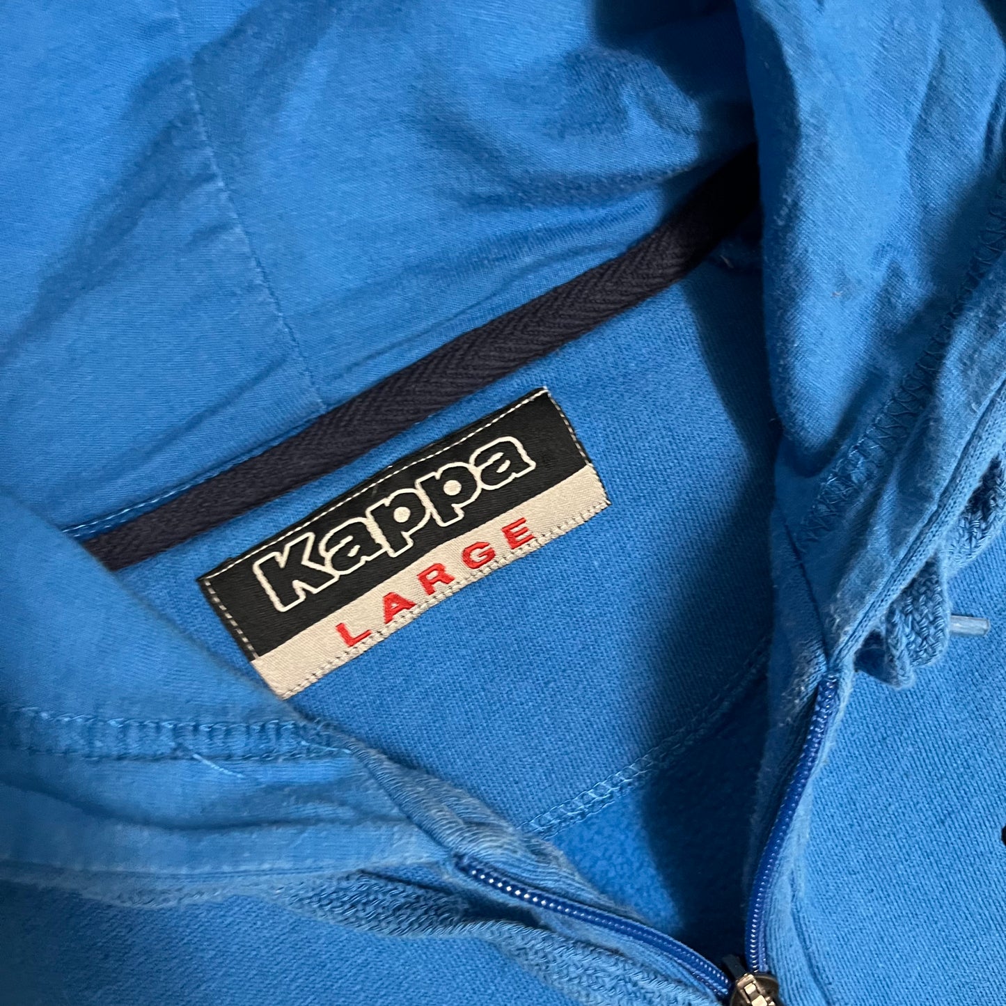 Vintage Blue Kappa Italia Zip Hoodie - M