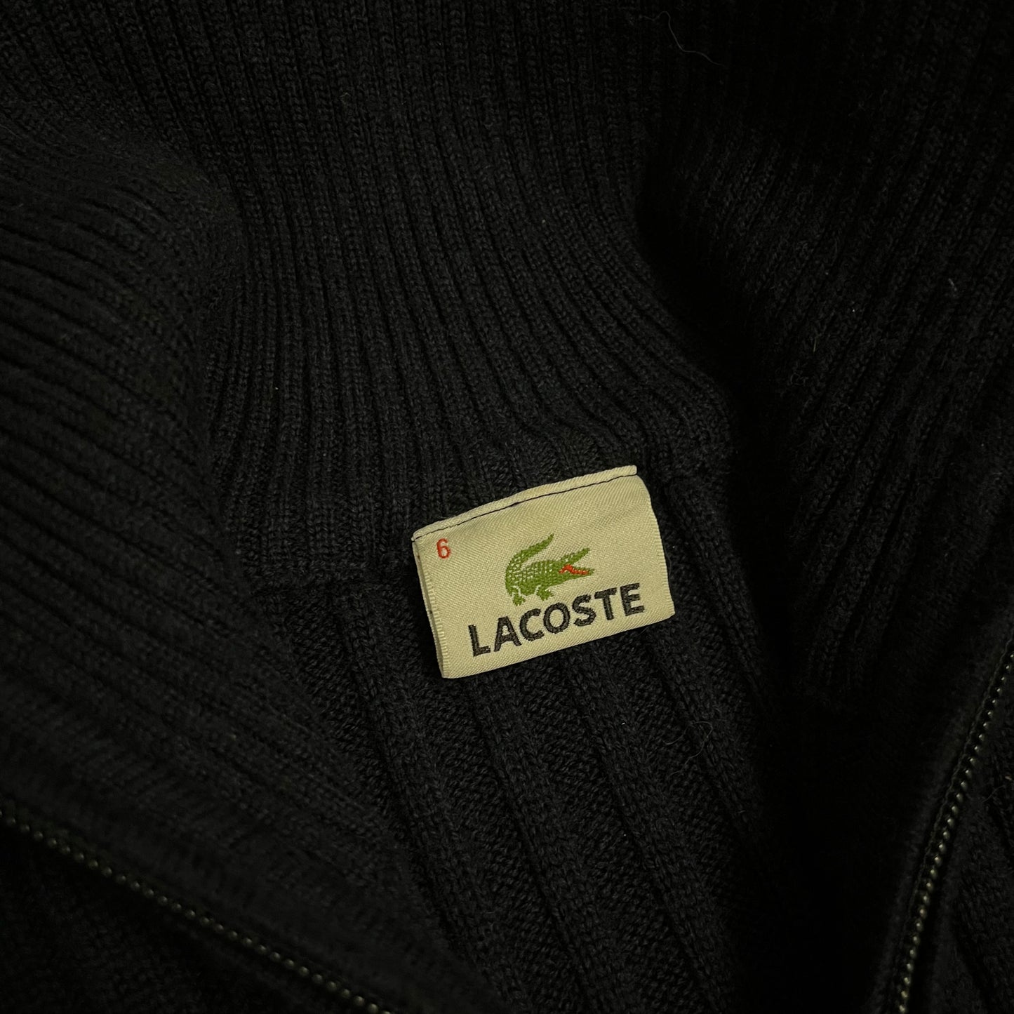 Vintage Blue Lacoste Knit Zip Up - L