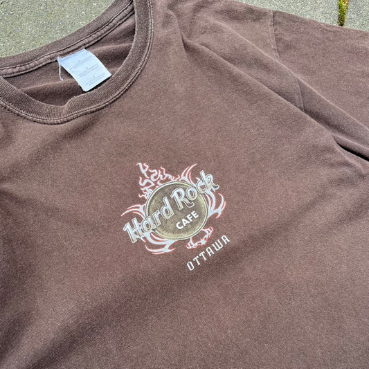 Vintage Brown Hard Rock Tee - L