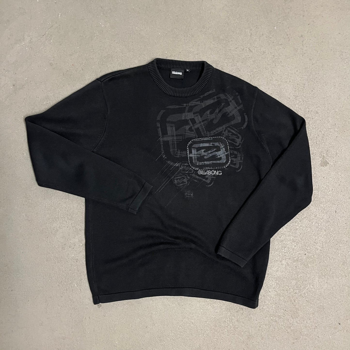 Vintage Y2K Black Billabong Knit Sweater - M