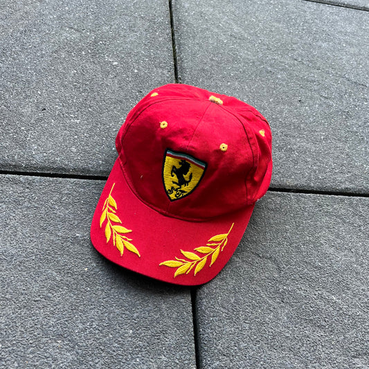 Vintage Red Ferrari Cap