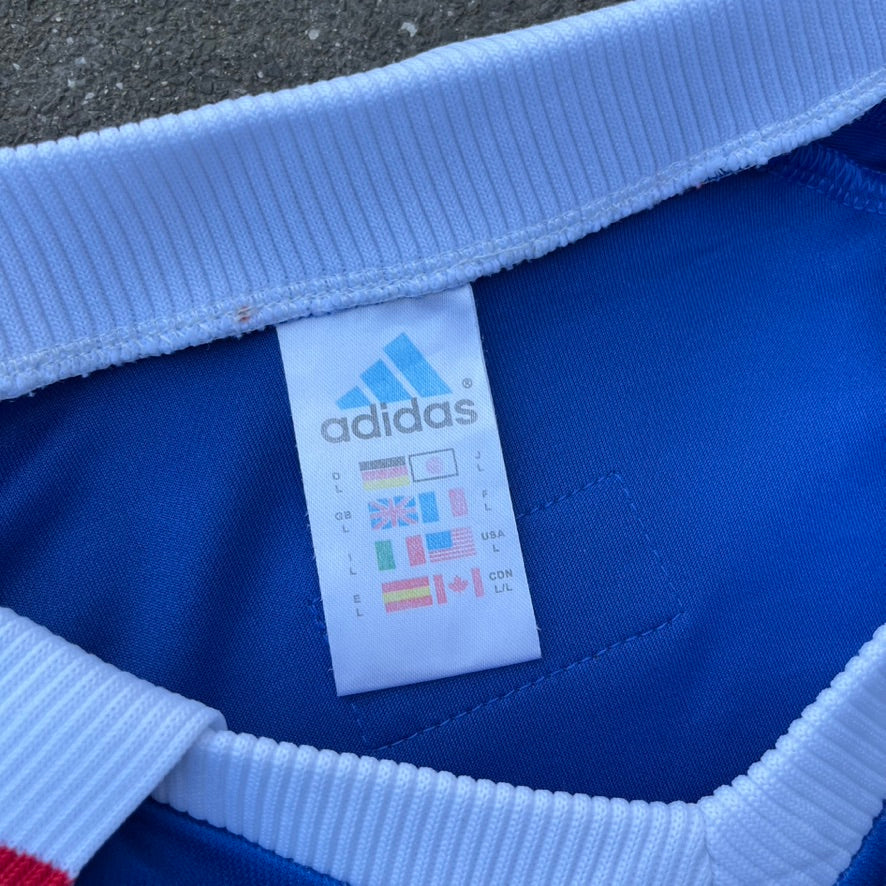 Vintage 1995 Blue Adidas Zidane Kit - L