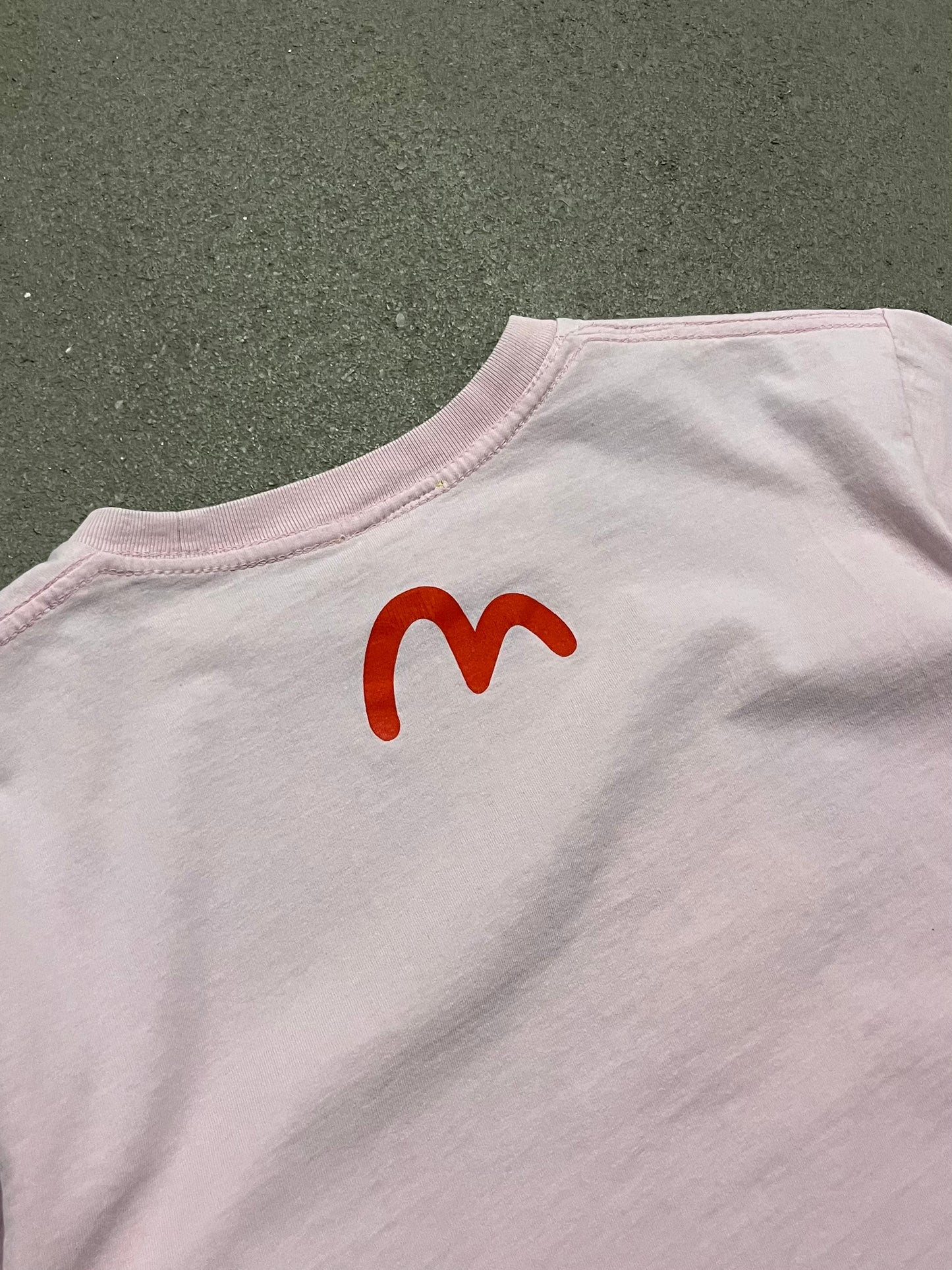 Vintage Pink Evisu Crop Top - S