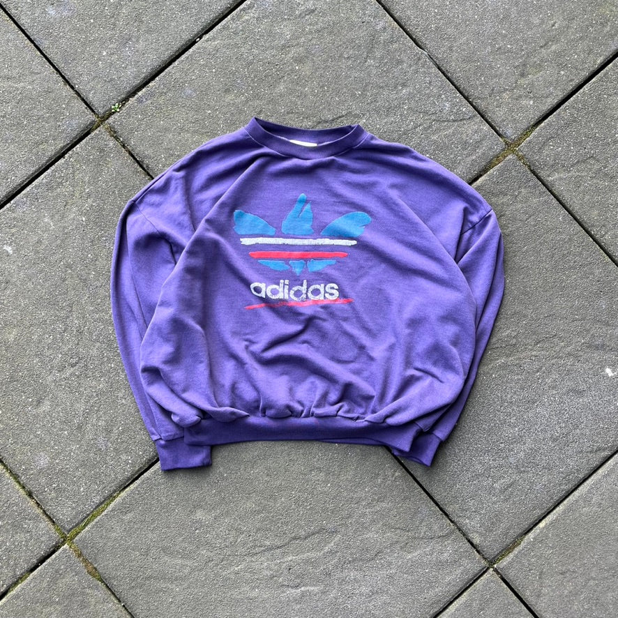 Vintage 90s Purple Adidas Sweater - M (W)
