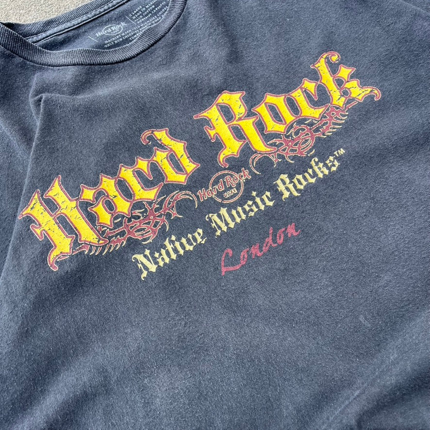 Vintage Black Hard Rock London Tee - XL