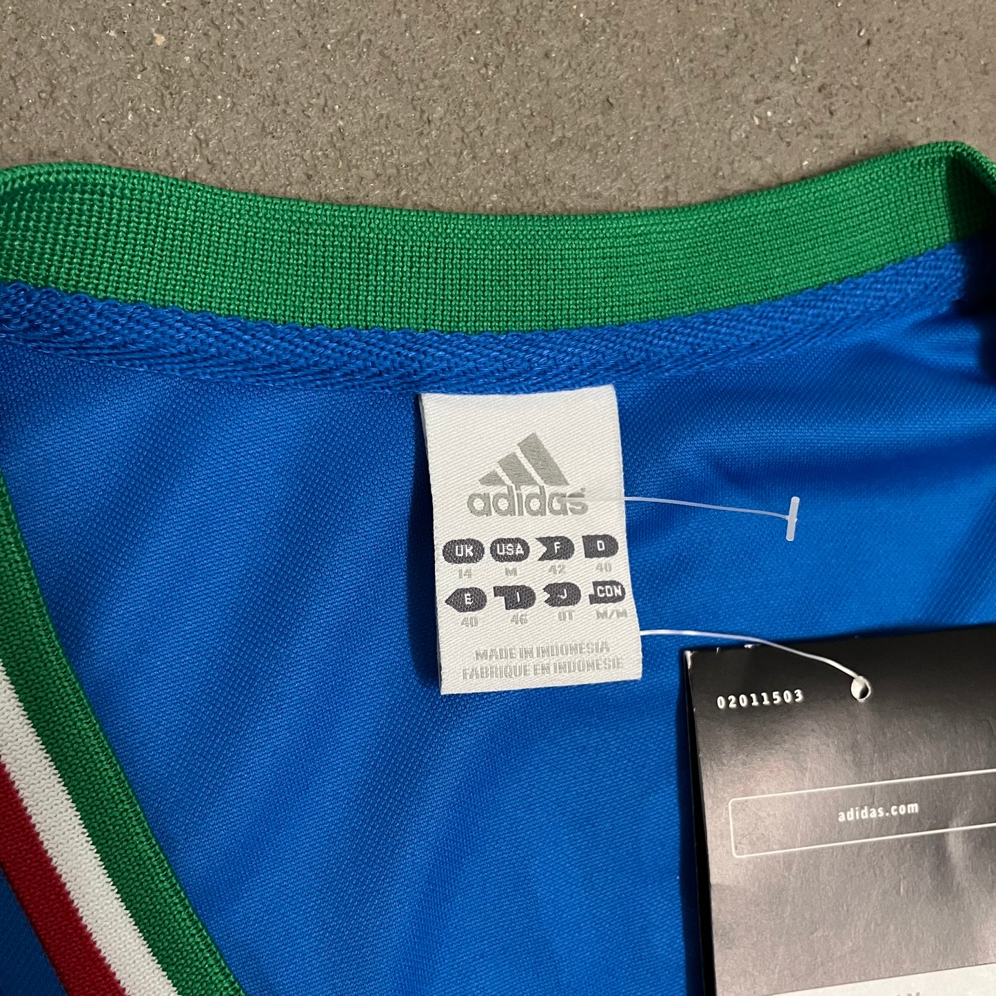 Vintage 2004 Blue Adidas Italia Top - L (W)