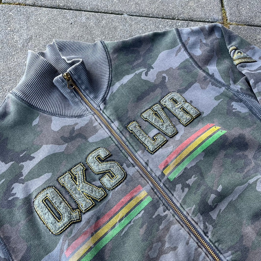 Vintage Green Camo Quicksilver Zip Up - L (W)