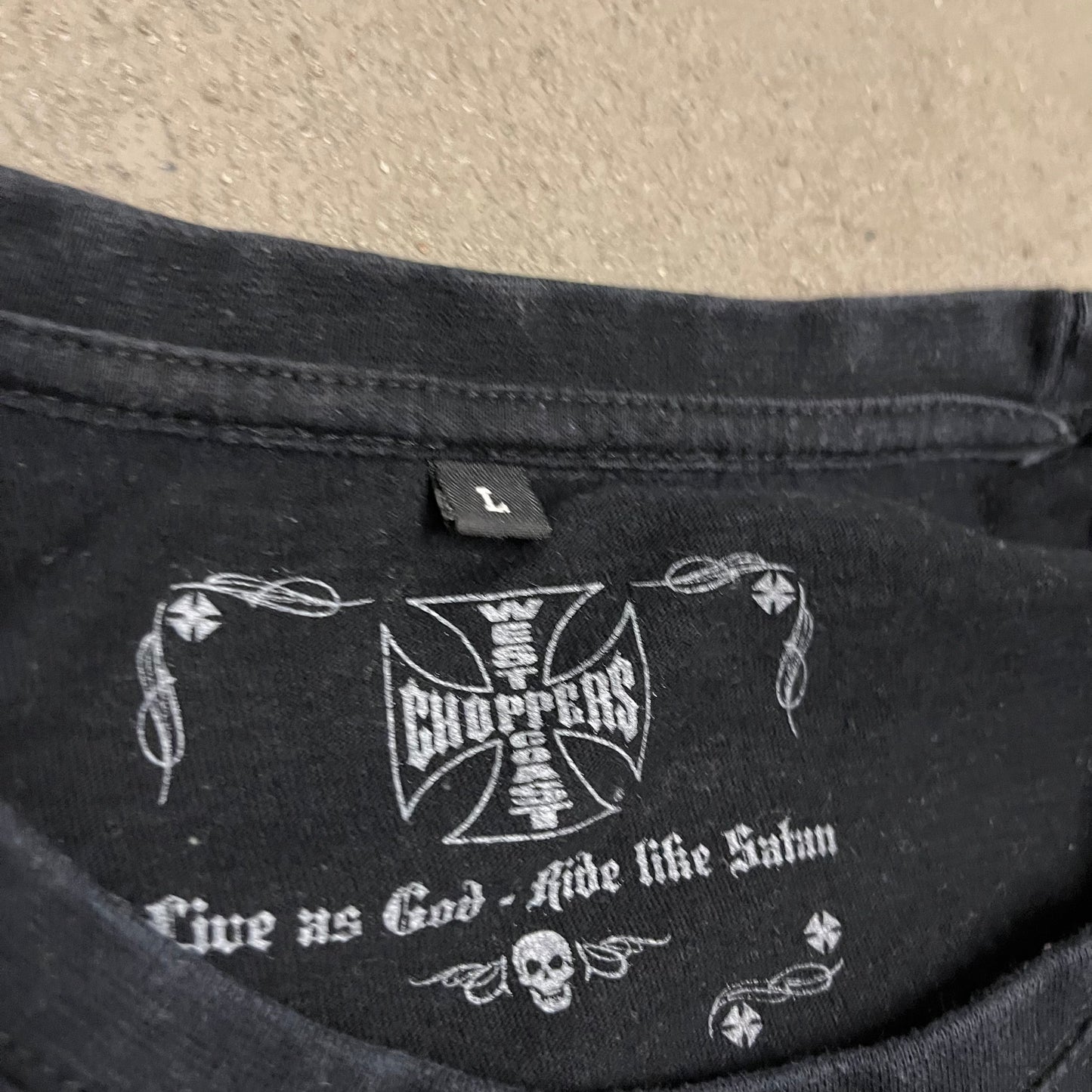 Black White West Coast Choppers Tee - M