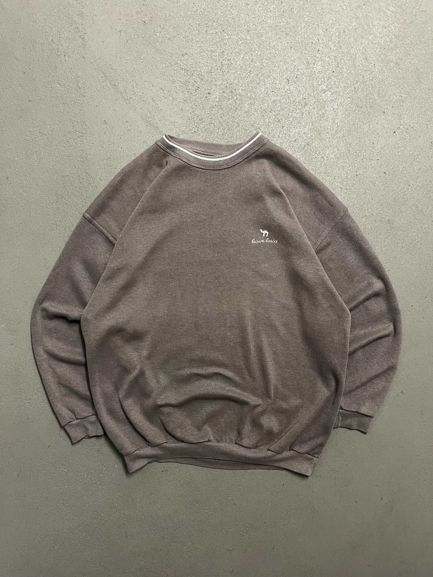 Vintage 90s Brown Camel Knit Sweater - L