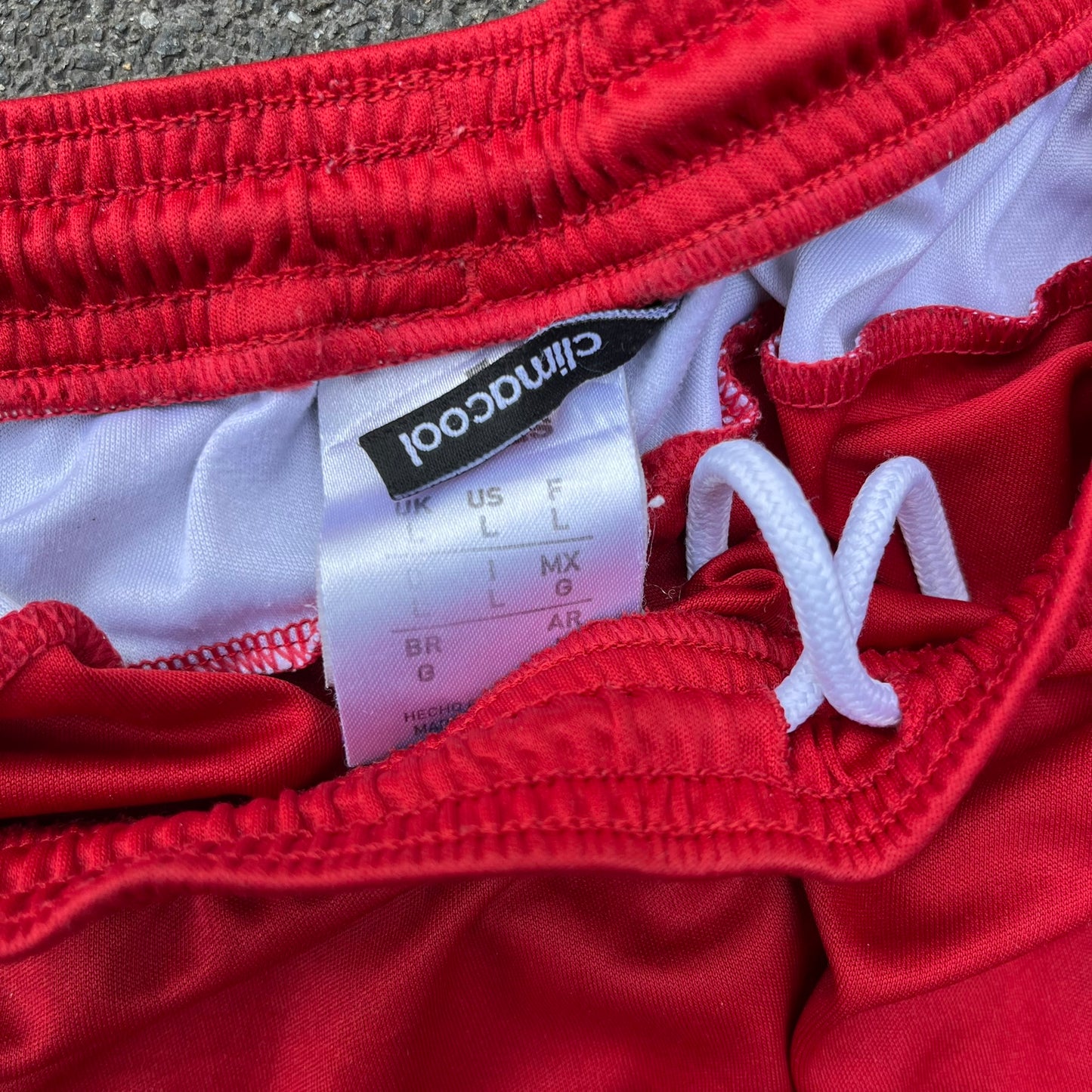 2017 Red Adidas River Plate Shorts - L