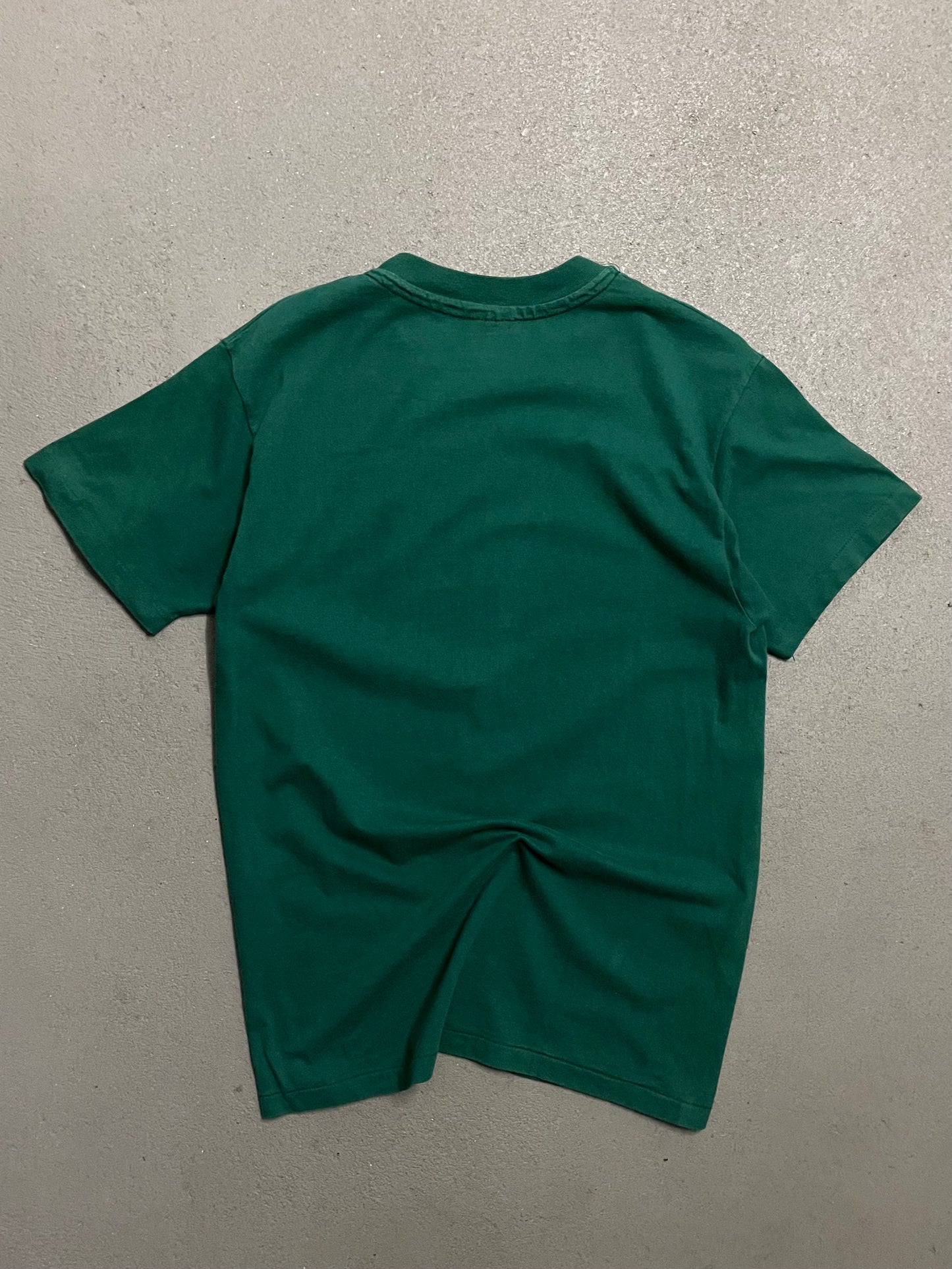 Vintage 90s Green Single Stitch Leopard Tee - M