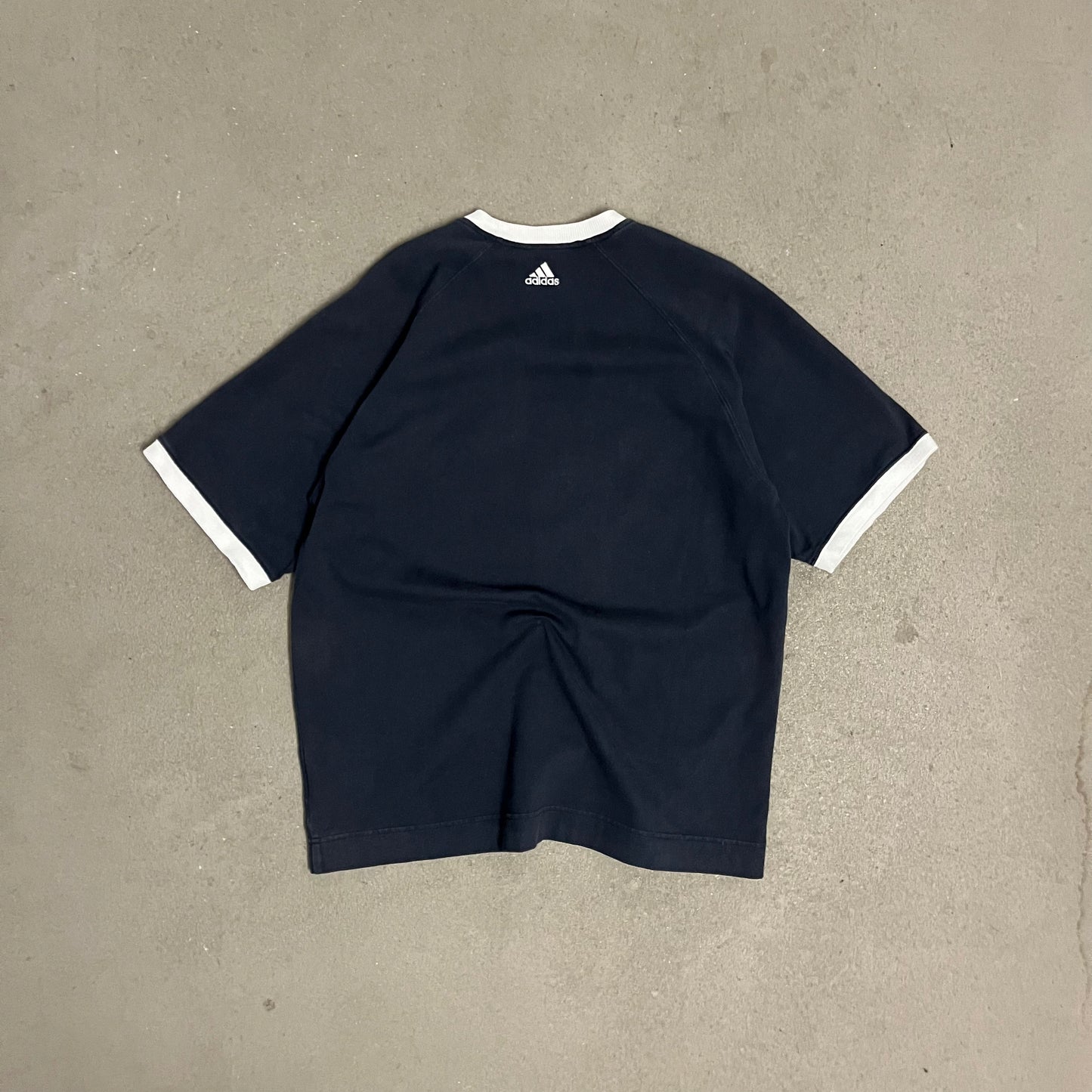 Vintage 2003 Blue Adidas Real Madrid Ringer Tee - M