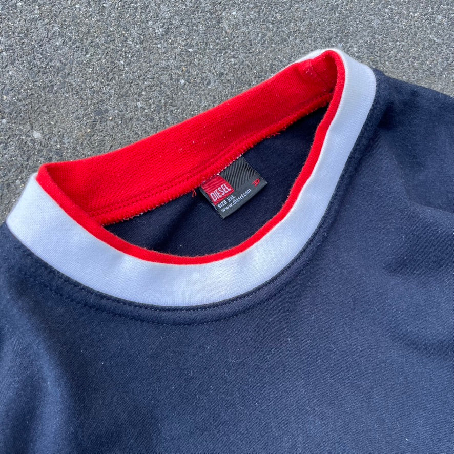 Vintage Blue Diesel Ringer Tee - XL