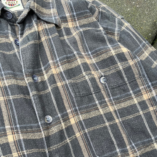 Vintage Brown Flannel Shirt - L
