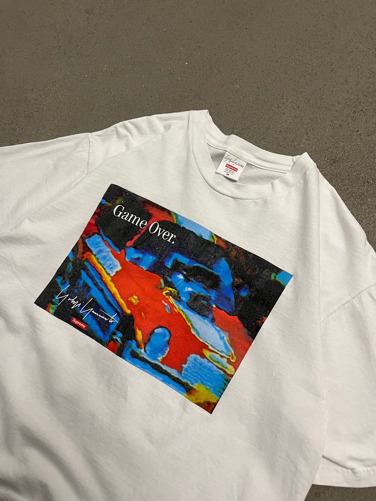 2020 White Supreme Yohji Yamamoto Game Over Tee - M