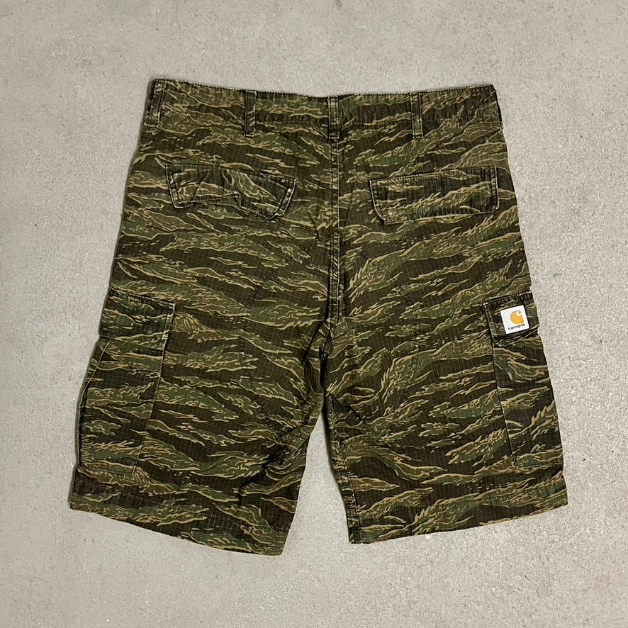 Green Tiger Camo Carhartt Shorts - 34