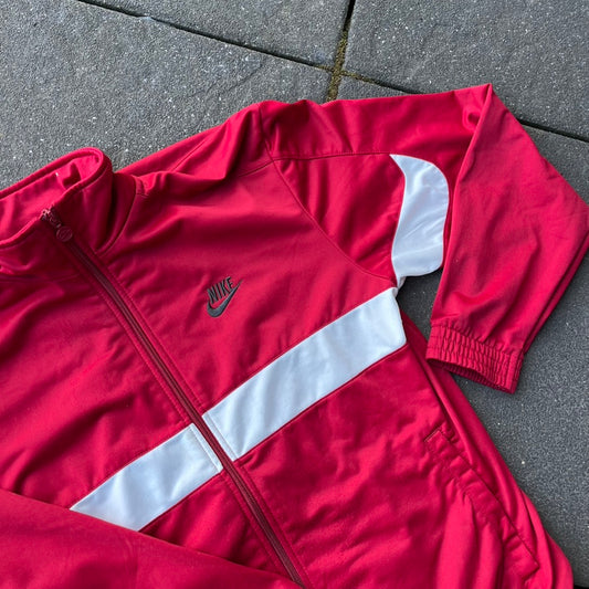 Vintage Red Nike Track Jacket - L