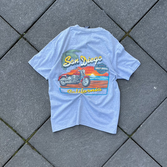 Vintage 1998 Grey Harley Davidson Tee - L